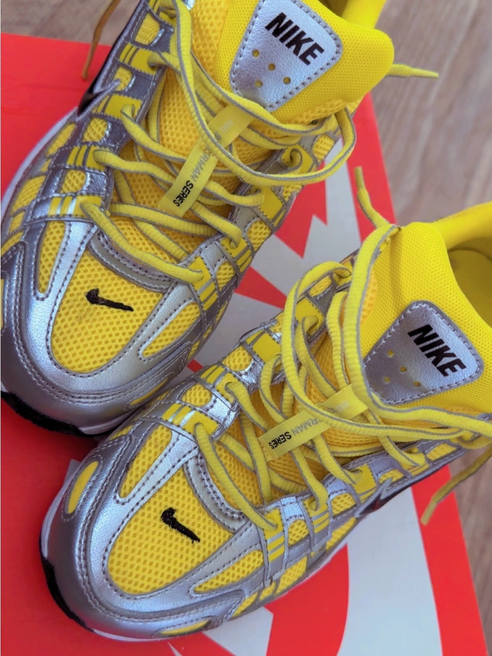 Nike Yellow and Silver Kids' p-6000